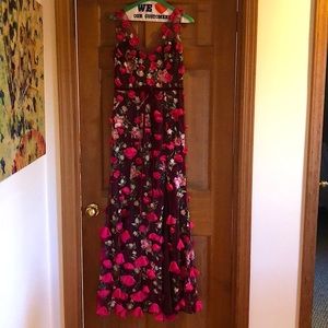 Marchesa Norte 3D Floral Gown Size 4